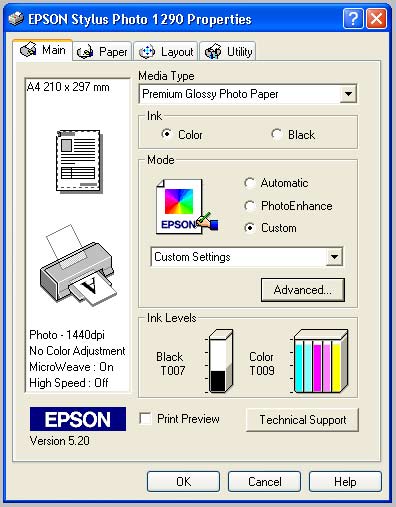 epson stylus photo 1290 software for mac